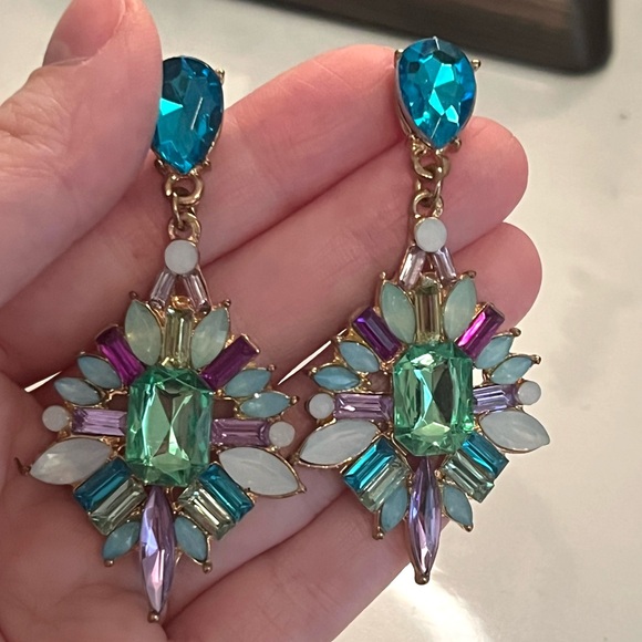 Jeweled Drop Earrings - Picture 1 of 3